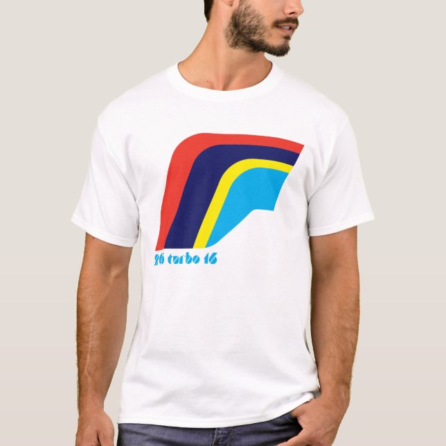 Peugeot 205 Turbo Rally Car Symbol T-shirt (Framsida)