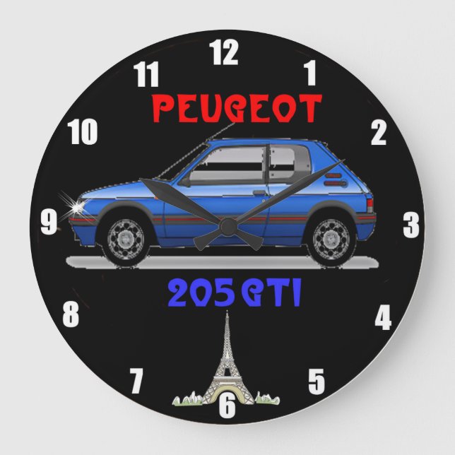 Peugeot 205 Wall Clock Stor Klocka (Framsida)