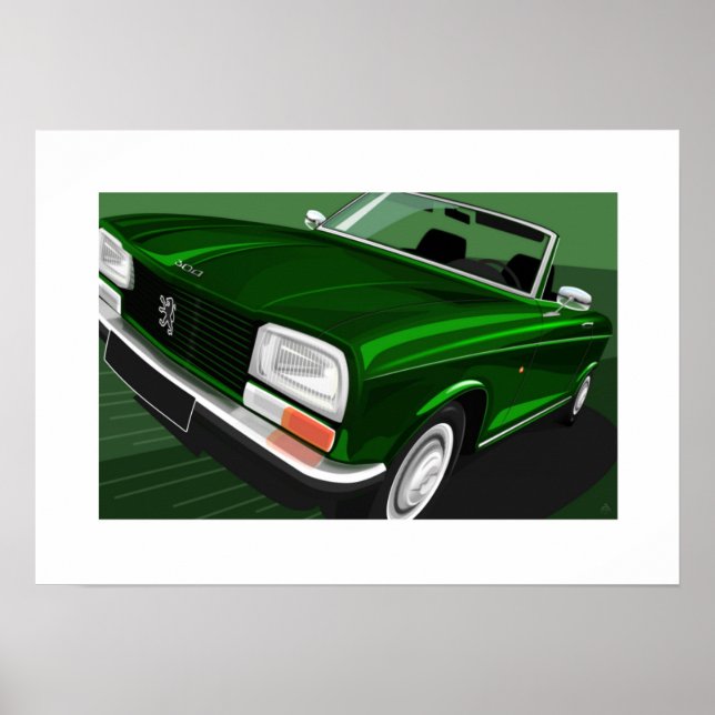 Peugeot 304 Konvertibel Poster (Framsidan)