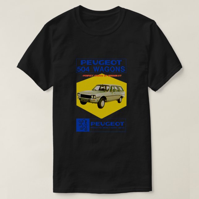 PEUGEOT 504 ESTATE  FAMILY T SHIRT (Design framsida)