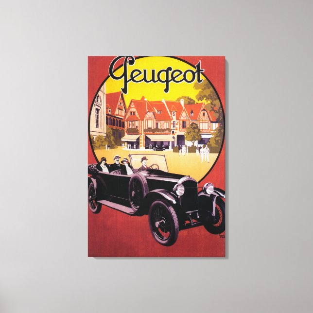 Peugeot Automobile Promotional Poster Canvastryck (Framsida)