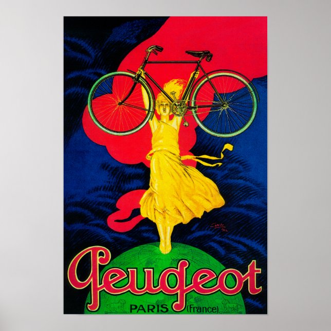 Peugeot Bicycle Vintage Poster Europe (Framsidan)