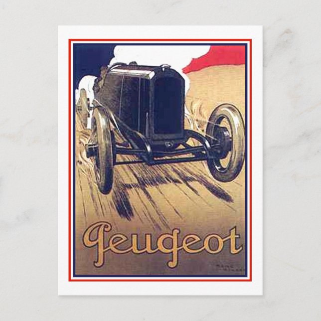 Peugeot Vykort (Framsida)