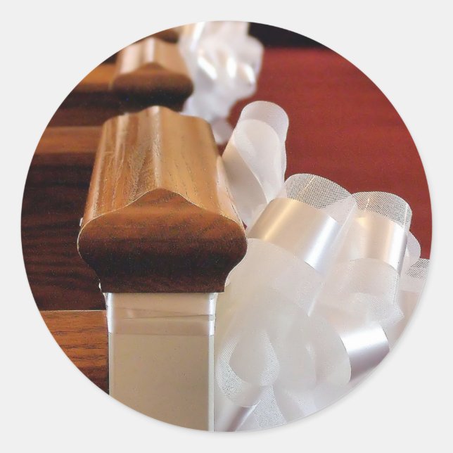 Pew Bows Runt Klistermärke (Framsida)