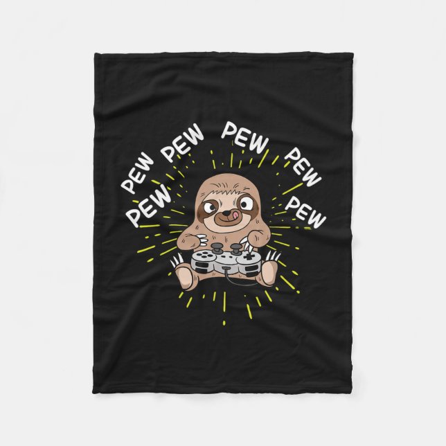 Pew Gamer Sloth Gaming  Fleecefilt (Framsidan)