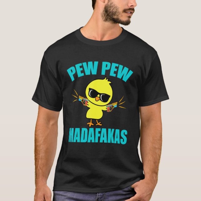 Pew Madafakas Laser Märkre Gamer Match Player T Shirt (Framsida)