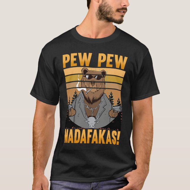 Pew Pew Madafakas  Björn  Galen Björn T Shirt (Framsida)