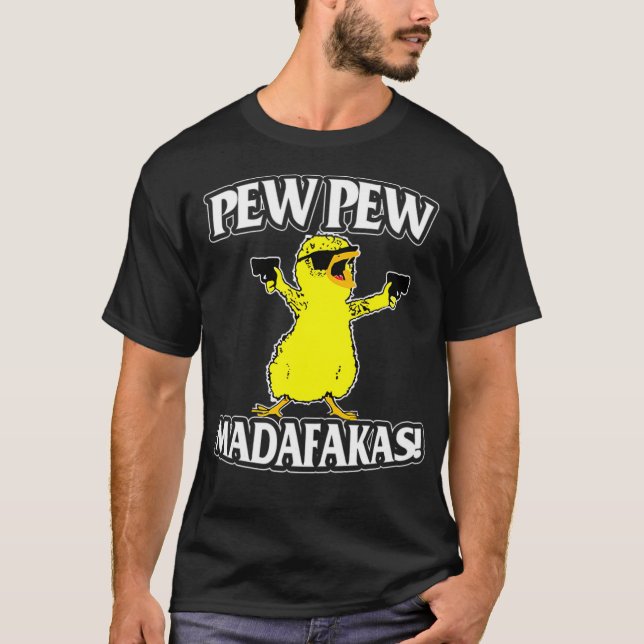 Pew Pew Madafakas cats Gun Funny T-Shirt T-Shirt_1 (Framsida)