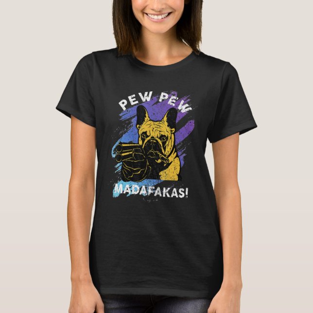 Pew Pew Madafakas Galen Pug Spelare T Shirt (Framsida)