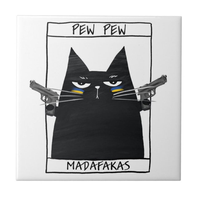 Pew Pew Madafakas Kakelplatta (Framsidan)