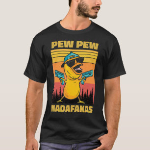 Pew Pew Madafakas Kyckling Pew Pew Vapen Rolig Hön T Shirt
