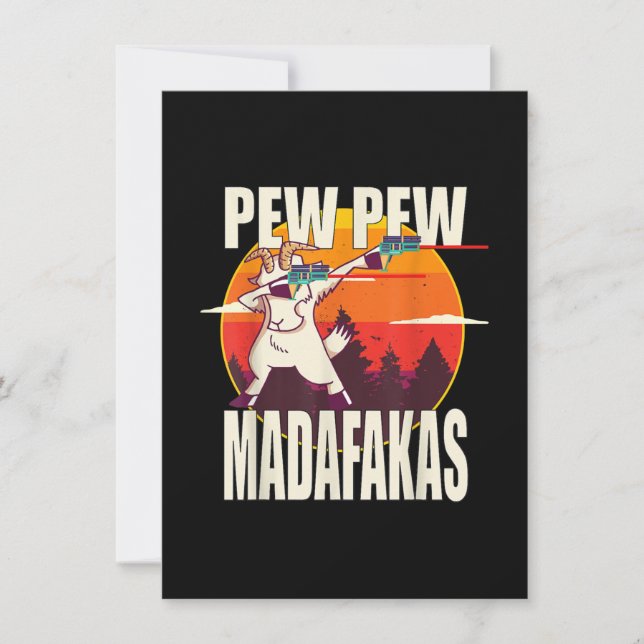 Pew Pew Madafakas Pew Pew Madafakas Get Inbjudningar (Framsida)