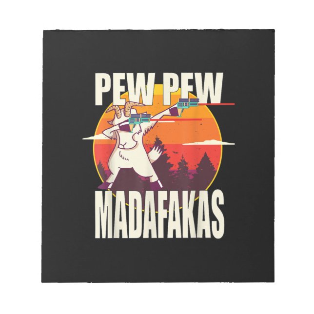 Pew Pew Madafakas Pew Pew Madafakas Goat Anteckningsblock (Framsida)