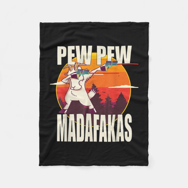 Pew Pew Madafakas Pew Pew Madafakas Goat Fleecefilt (Framsidan)