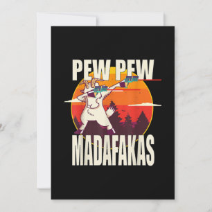 Pew Pew Madafakas Pew Pew Madafakas Goat Julkort