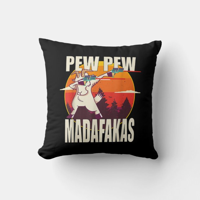 Pew Pew Madafakas Pew Pew Madafakas Goat Kudde (Framsida)