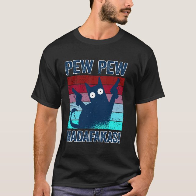 Pew Pew Madafakas Tröja Pew Pew Katt Pyjamas Somma (Framsida)