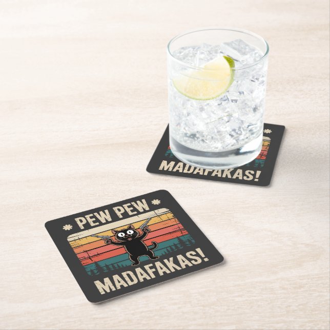 Pew Pew Madafakas Underlägg Papper Kvadrat (Insitu)