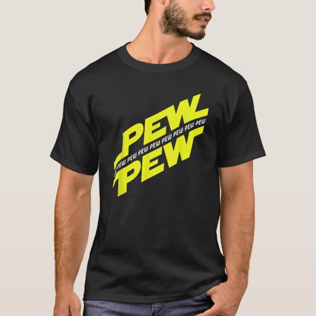 Pew Pew Sci-Fi Gamer Noise För manar, Women, Boys  T Shirt (Framsida)