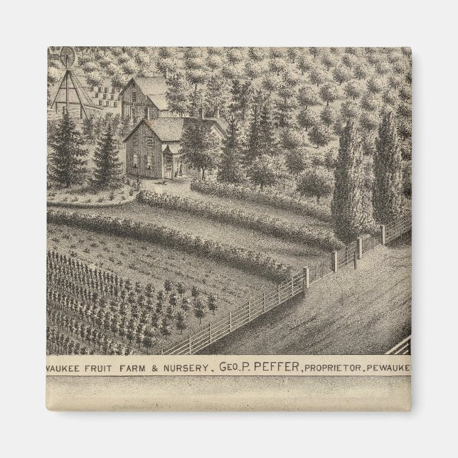 Pewaukee Fruit Farm & Nursery Magnet (Framsidan)