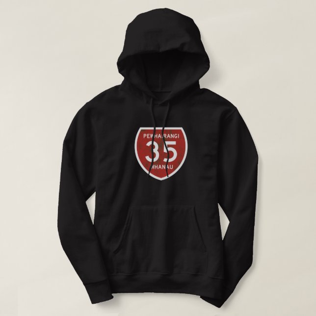 Pewhairangi whānau SH35 hoodie (Design framsida)