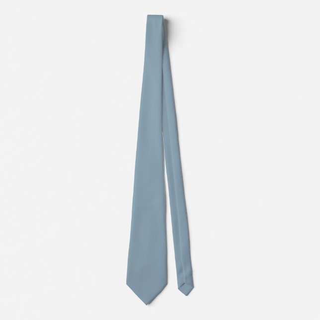 Pewter Blue Solid Färg Slips (Framsida)