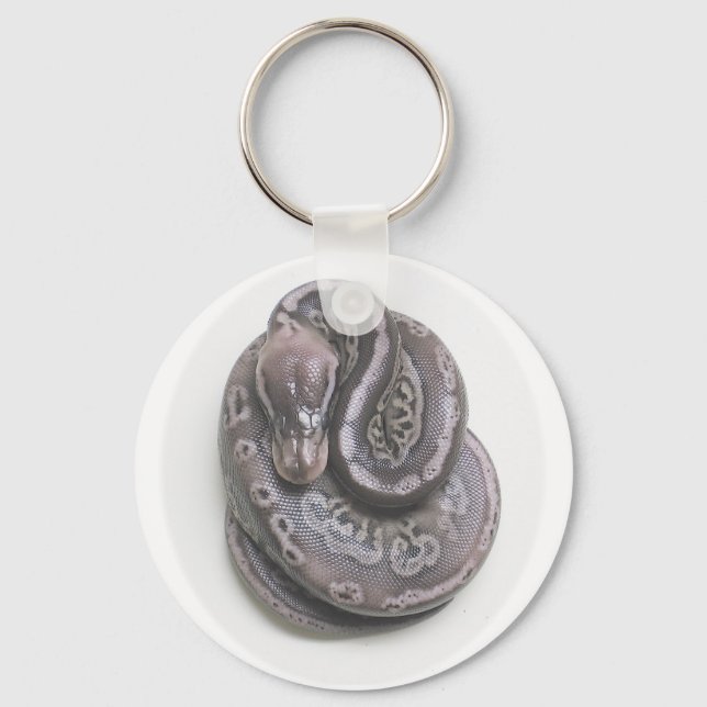 Pewter Boll Python Nyckelring (Framsida)