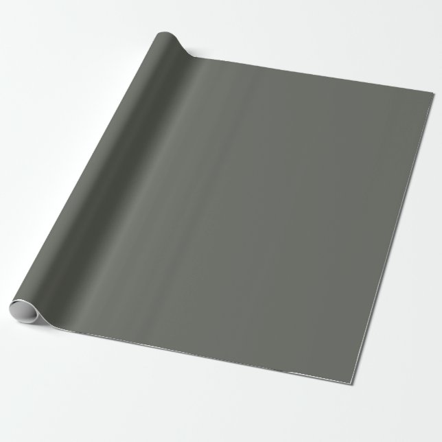 Pewter Grönt Solid Färg Presentpapper (Utrullad)