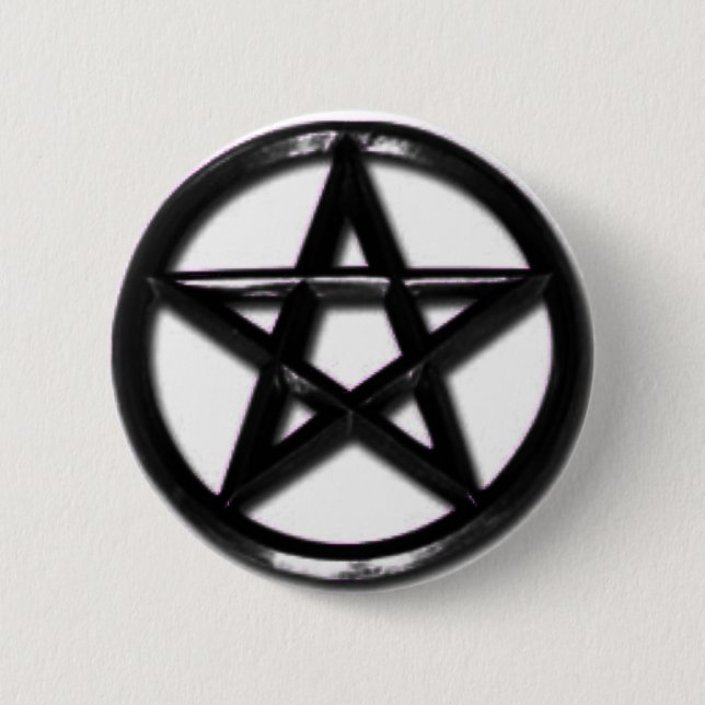 Pewter Pentacle Pagan-knapp Knapp (Framsida)