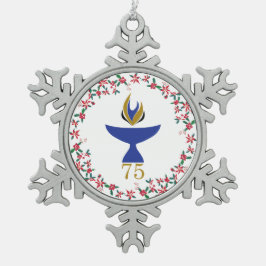 Pewter Snowflake Ornament med Logotyp