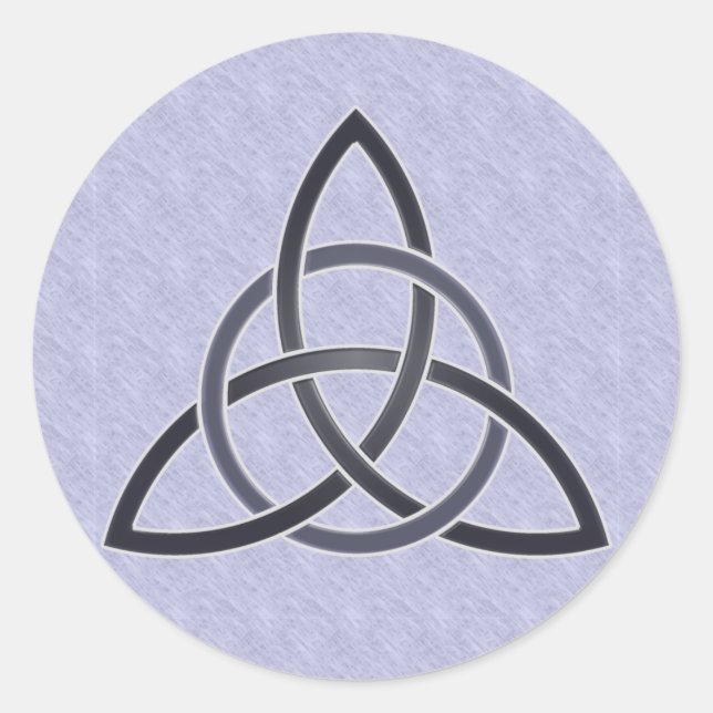 Pewter Trinity Knot Stickers Runt Klistermärke (Framsida)
