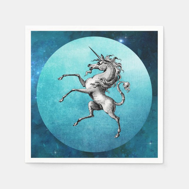 Pewter Unicorn Pappersservett (Framsidan)