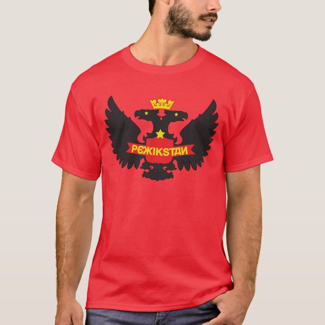 PEXikstan röd arméskjorta T-shirt (Framsida)