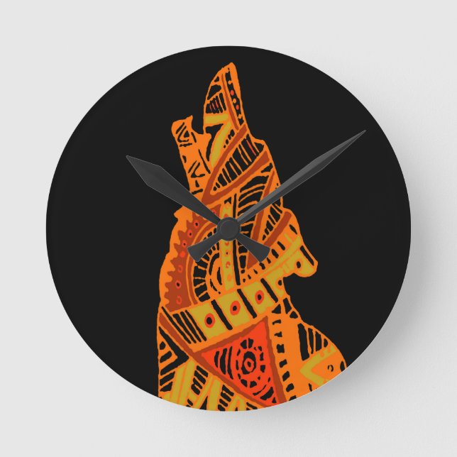 Peyote Coyote Tucson Arizona Rund Klocka (Framsida)