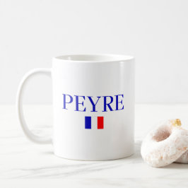 PEYRE Frankrike Flagga Kaffemugg