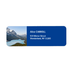 Peyto Sjö - Banff National Park, Alberta, Kanada Returadress Etikett