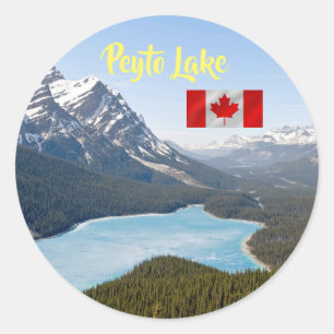 Peyto Sjö - Banff National Park, Alberta, Kanada Runt Klistermärke