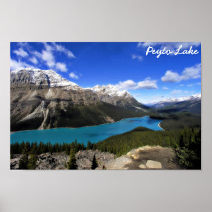 Peyto Sjö, Banff National Park, Canadian Rockies Poster