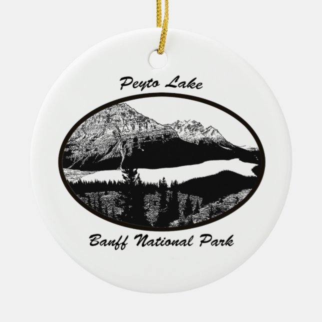 Peyto Sjö Julgransprydnad Keramik (Framsidan)