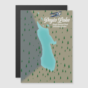 Peyto sjö Kanadensiska Klippiga bergen karta