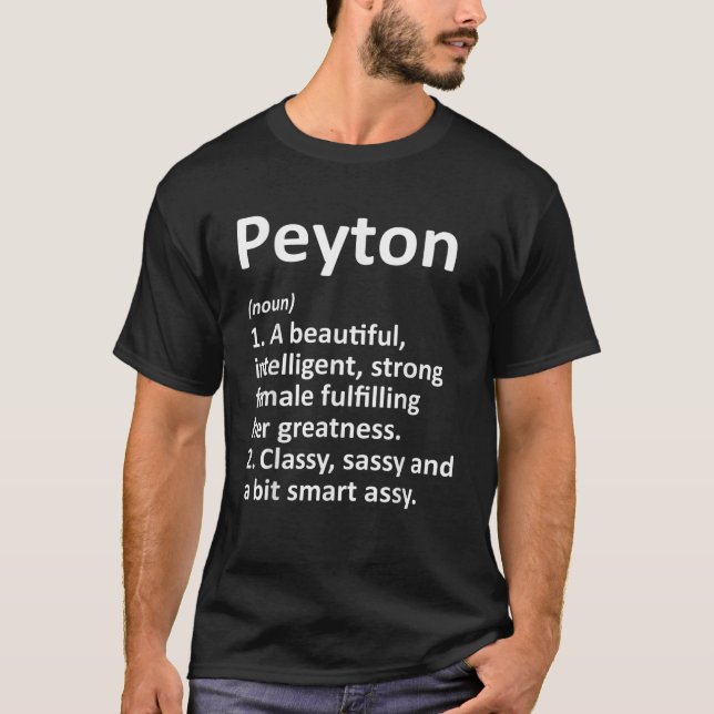 PEYTON Definition Personlig Namn Funny Christma T Shirt (Framsida)