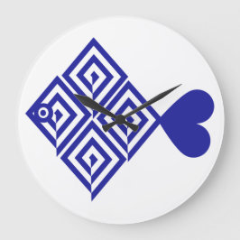 Pez azul abstracto stor klocka