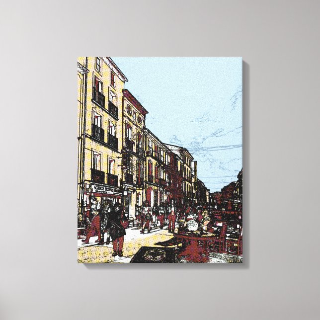 Pezenas Frankrike Antique Market Canvastryck (Framsida)