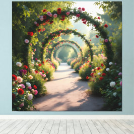 Pfad der Rosen Canvastryck