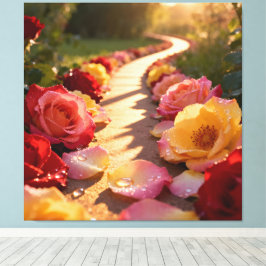 Pfad der Rosen Canvastryck