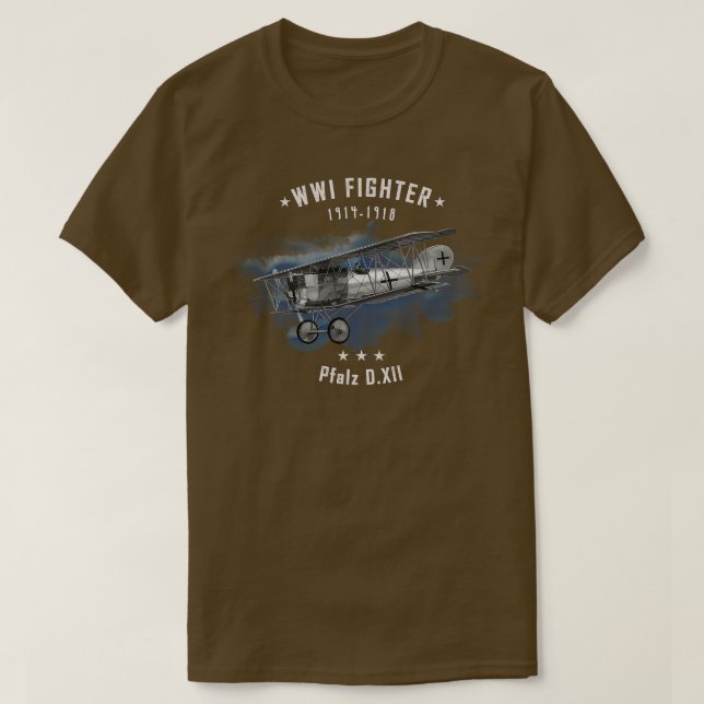 Pfalz WWI Fighter-plan 1 T Shirt (Design framsida)