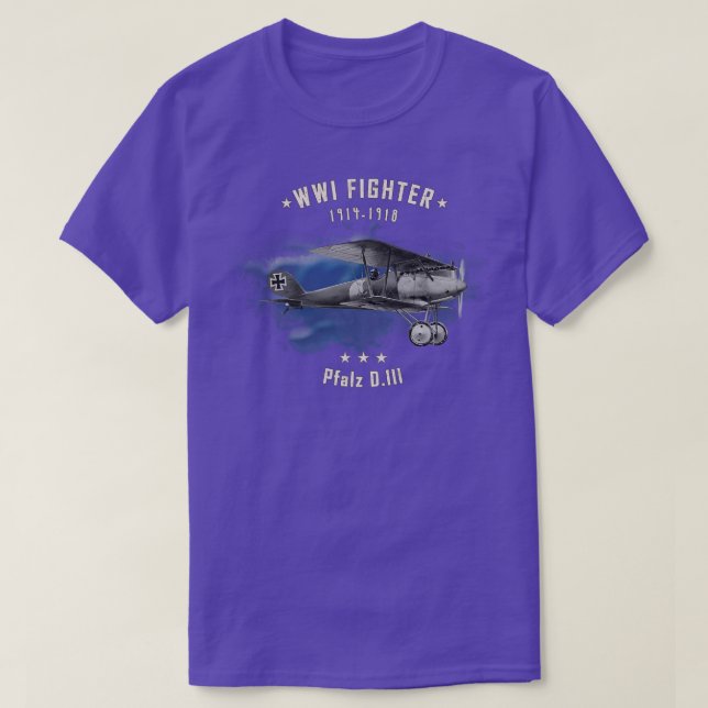 Pfalz WWI Fighter-plan 2 T Shirt (Design framsida)