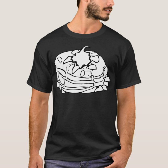 Pfannkuch pancakes crepes frufrukost ger utrymme f t shirt (Framsida)
