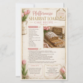 Pfeffernusse Shabbat brödkak, Blommig Rosa Rustik