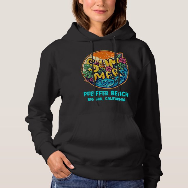 Pfeiffer Beach Big Sur California Summer Vacation T Shirt (Framsida)